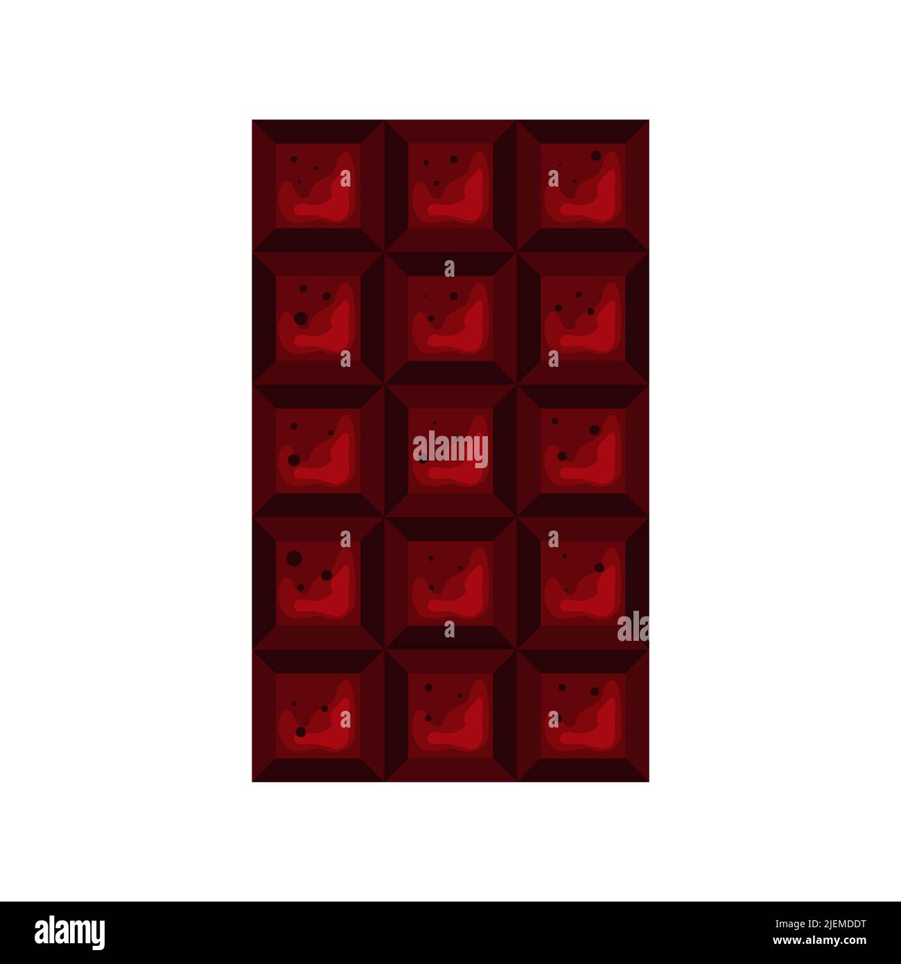 Chocolate bar isolated on white background Stock Vector