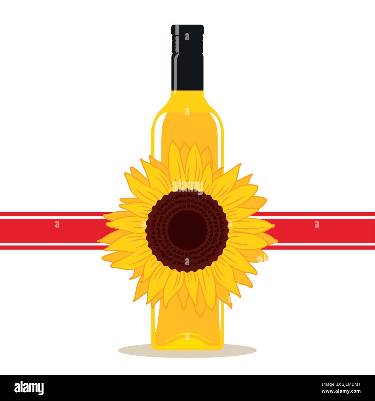 sunflower oil glass bottle isolated on white Stock Vector Image & Art Alamy