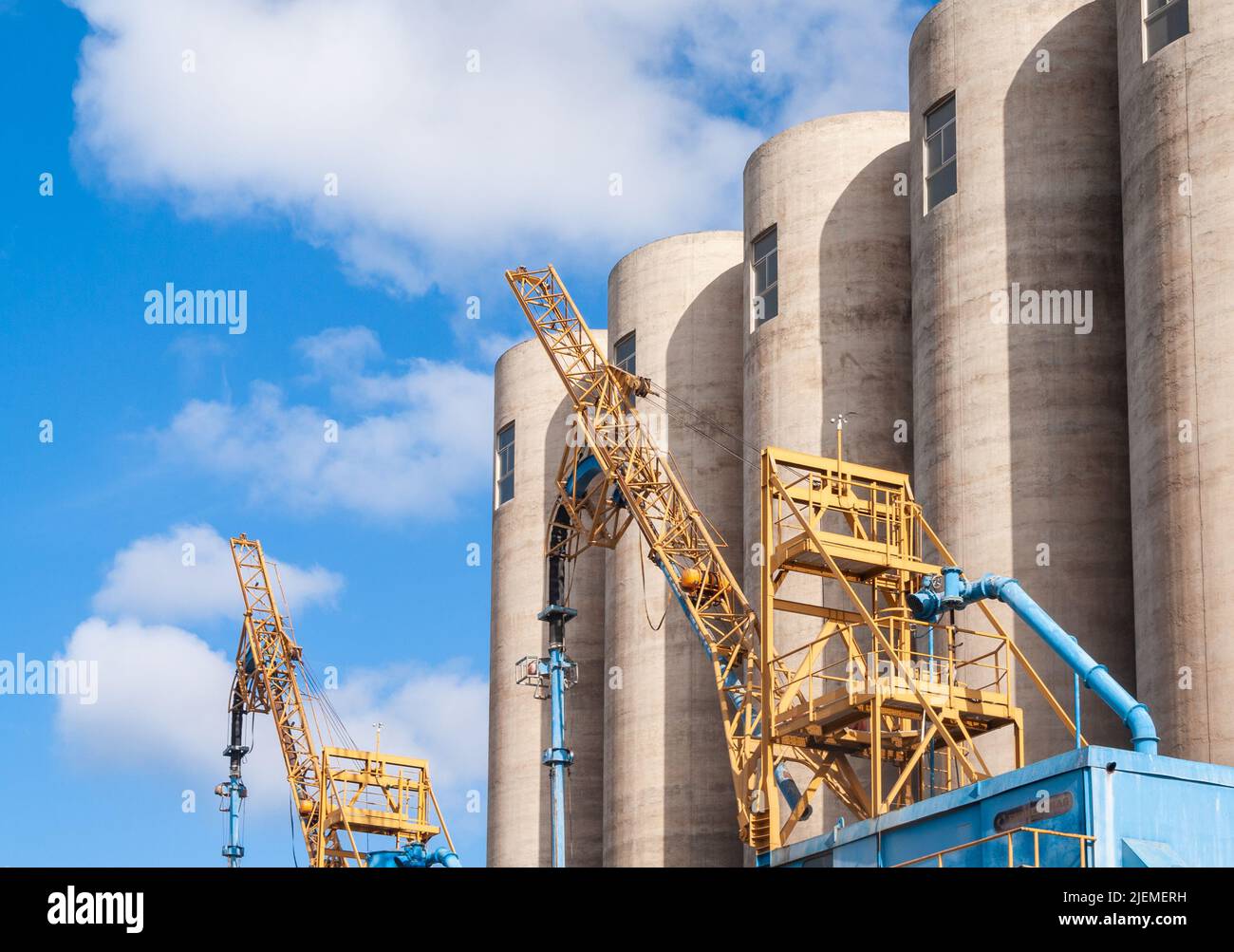 Grain silos. Stock Photo