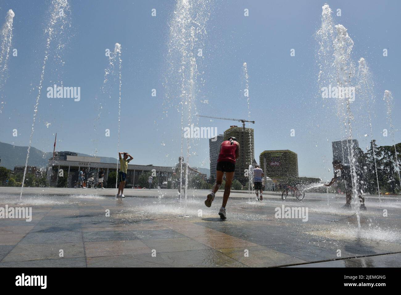 Tirana, Albania. 27th June, 2022. Albania has been hit by a heatwave on