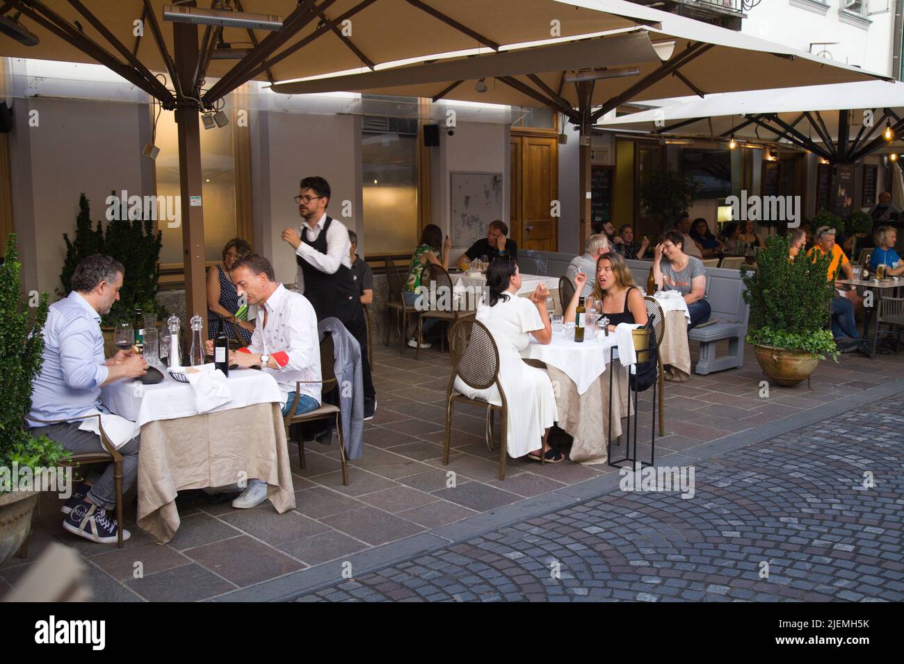 Slovenia, Ljubljana, restaurant, people, Stock Photo