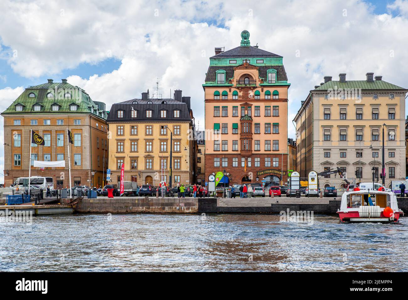 Stockholm, Sweden - May 20, 2015: Buildings on the waterfront in the Old Town of Stockholm (Gamla Stan) Stock Photo