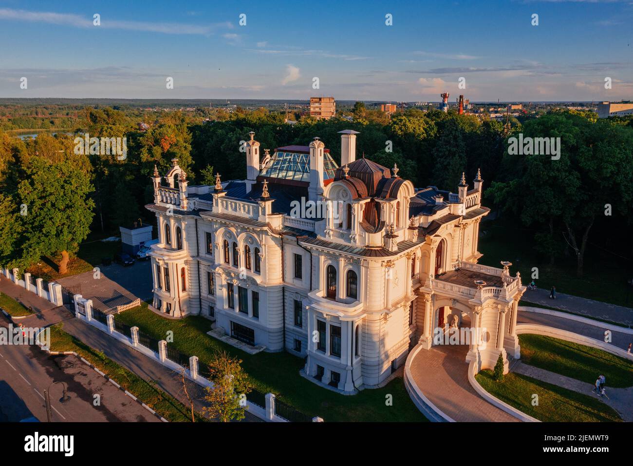 Former Aseev Mansion in Tambov, aerial view Stock Photo