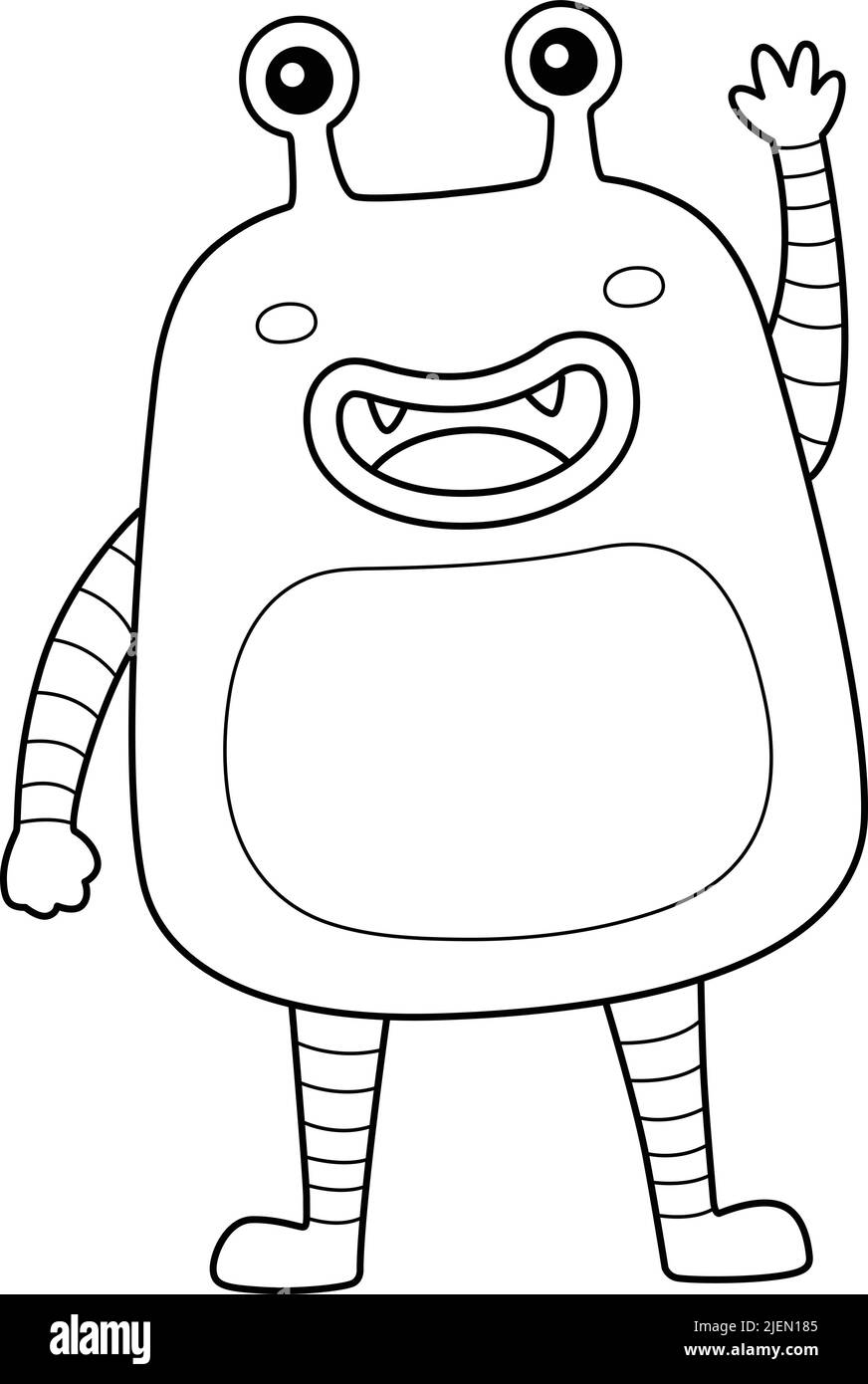 Monster Robot Coloring Page for Kids Stock Vector Image & Art Alamy