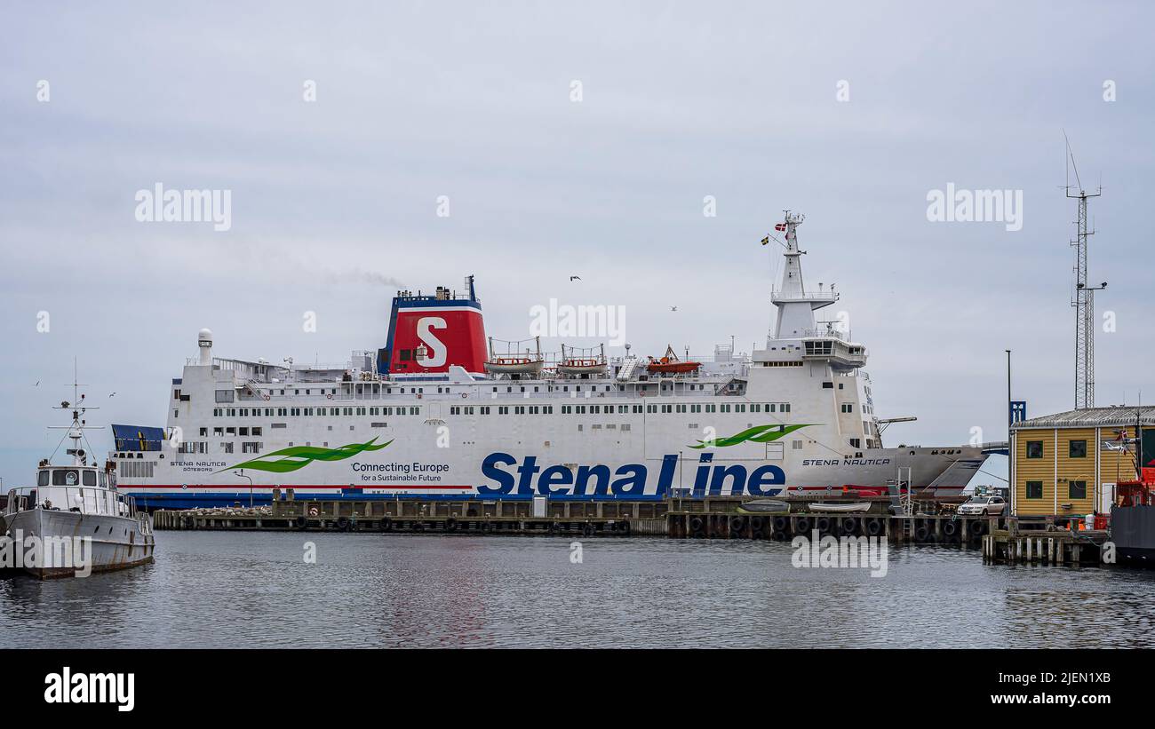 the car ferry Stena Nautica at port in Grenå, Denmark, June 17, 2022 Stock Photo