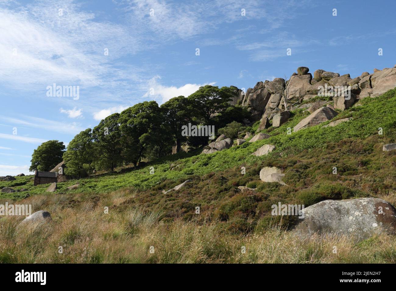 The Roaches Rock Formation in Staffordshire Peak District National Park England Stock Photo