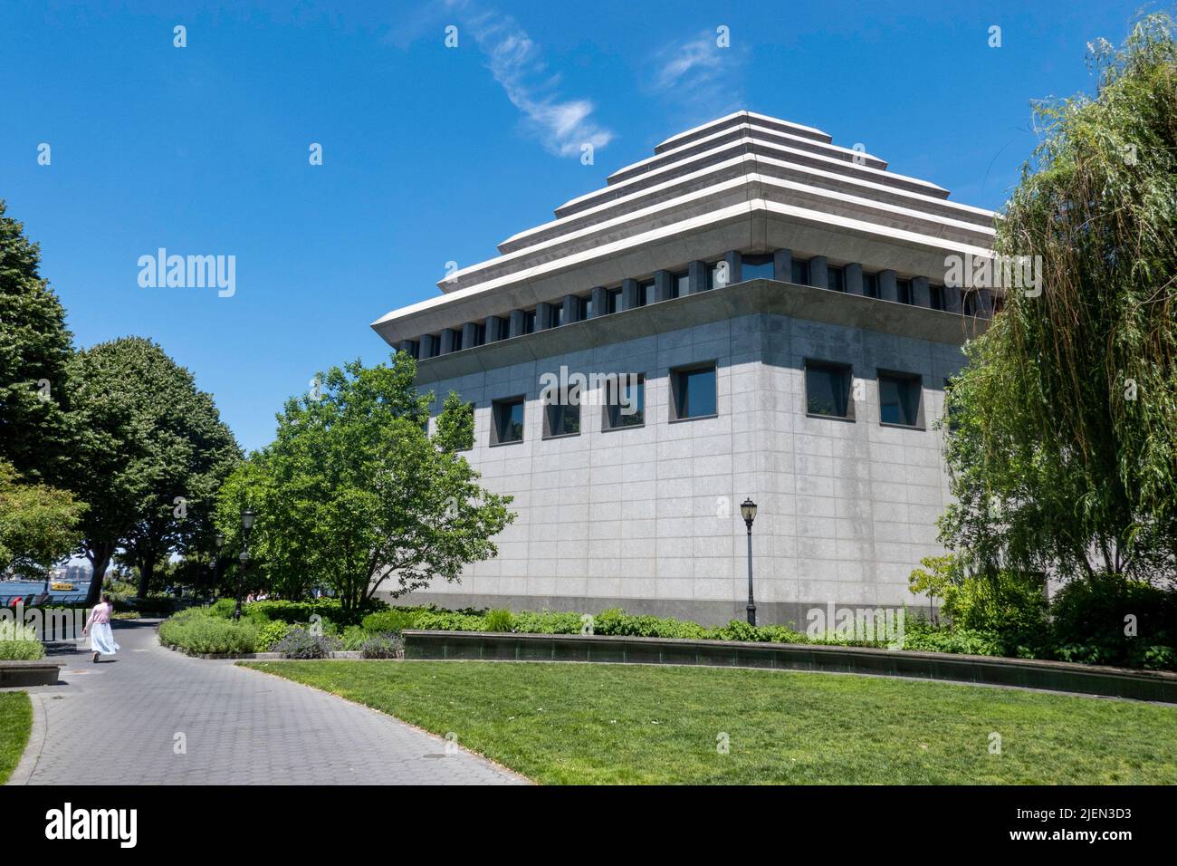 The Museum of Jewish Heritage - A Living Memorial to the Holocaust is located in Battery Park City, New York City, USA  2022 Stock Photo