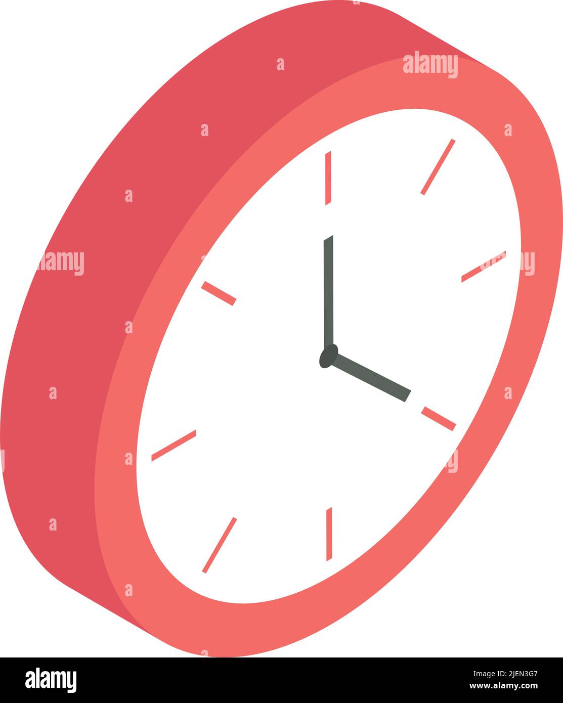 isometric round clock Stock Vector Image & Art - Alamy