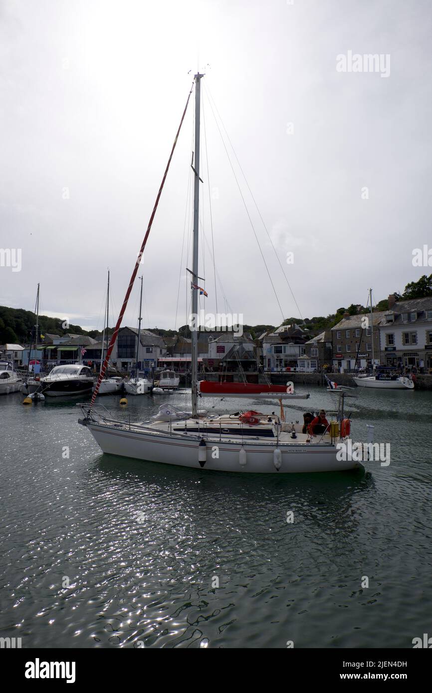 Padstow Cornwall England 06 27 2022 harbour activity and summer events