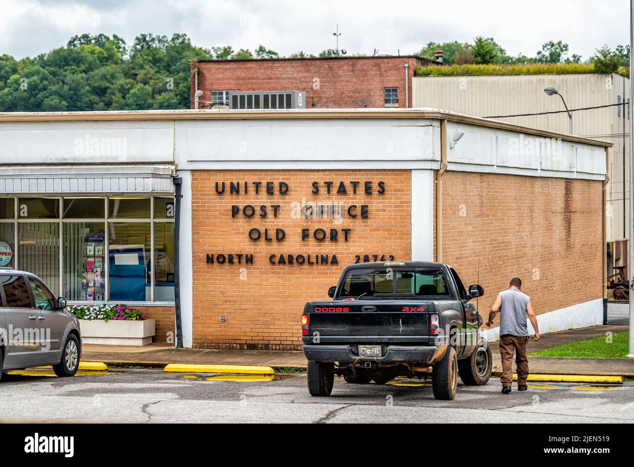 Old Fort, USA October 6, 2021 Downtown in small town city of Old