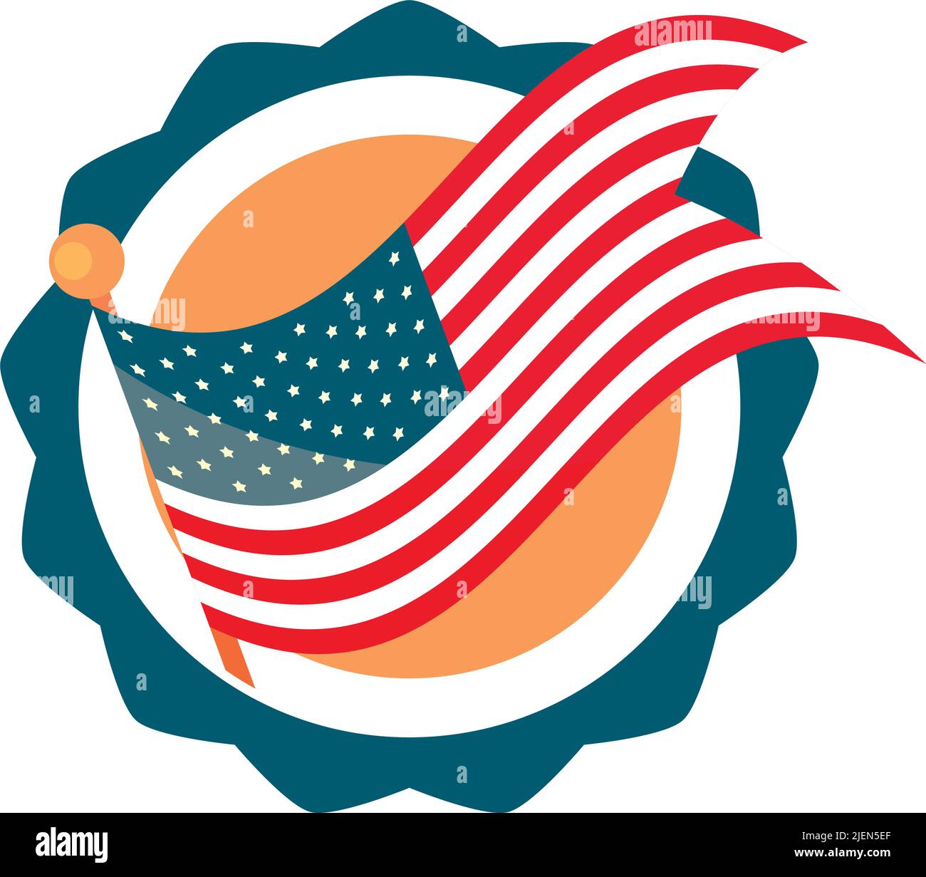 american flag label Stock Vector Image & Art - Alamy