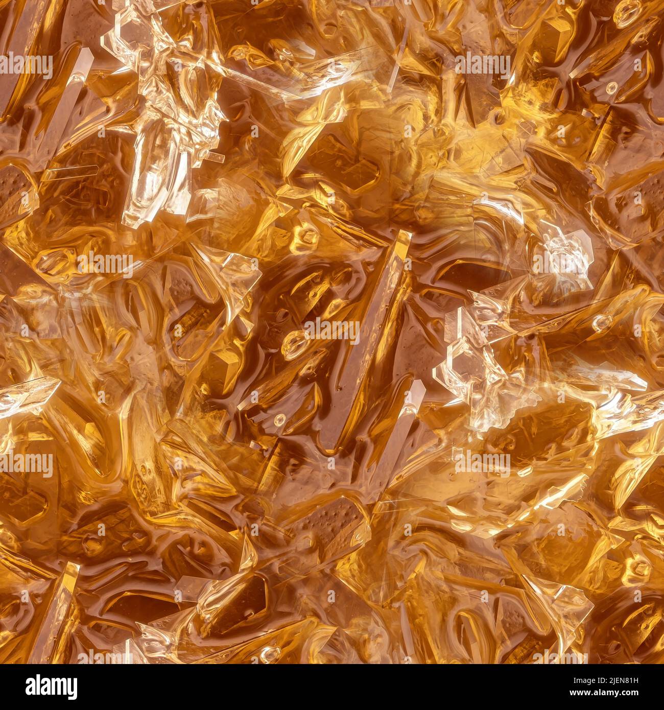 Crystalized honey white crystals forming regular shapes. Microscope