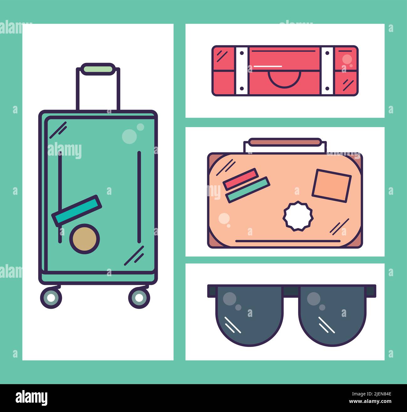 trip and travel icons pack Stock Vector Image & Art - Alamy
