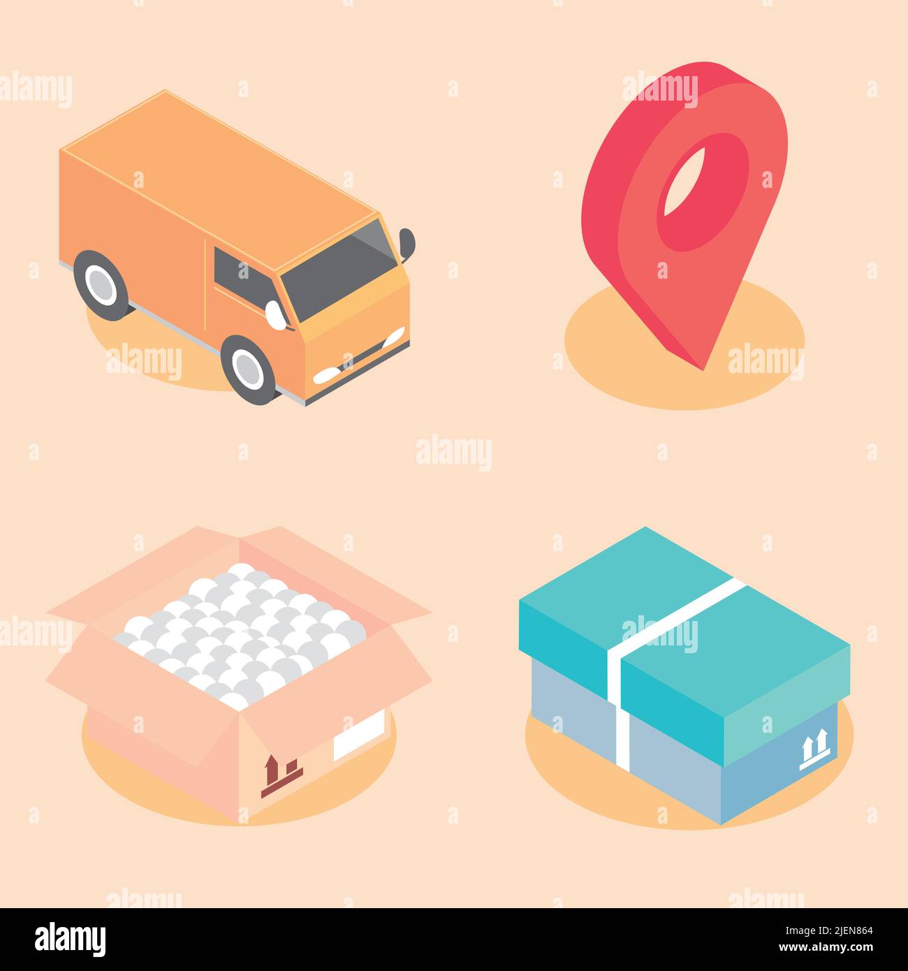 Isometric export import set hi-res stock photography and images - Alamy