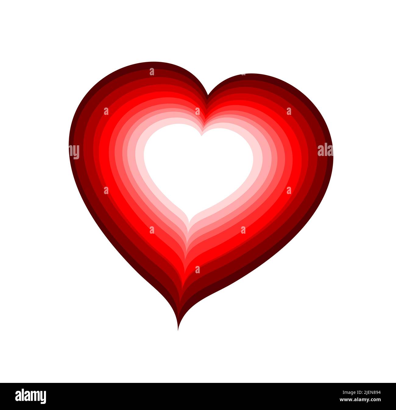 Vector red heart laminated Stock Vector Image & Art - Alamy