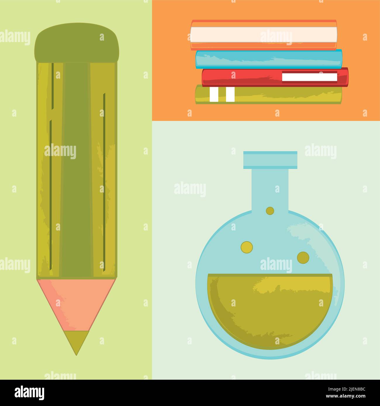 set of supplies for school Stock Vector Image & Art - Alamy