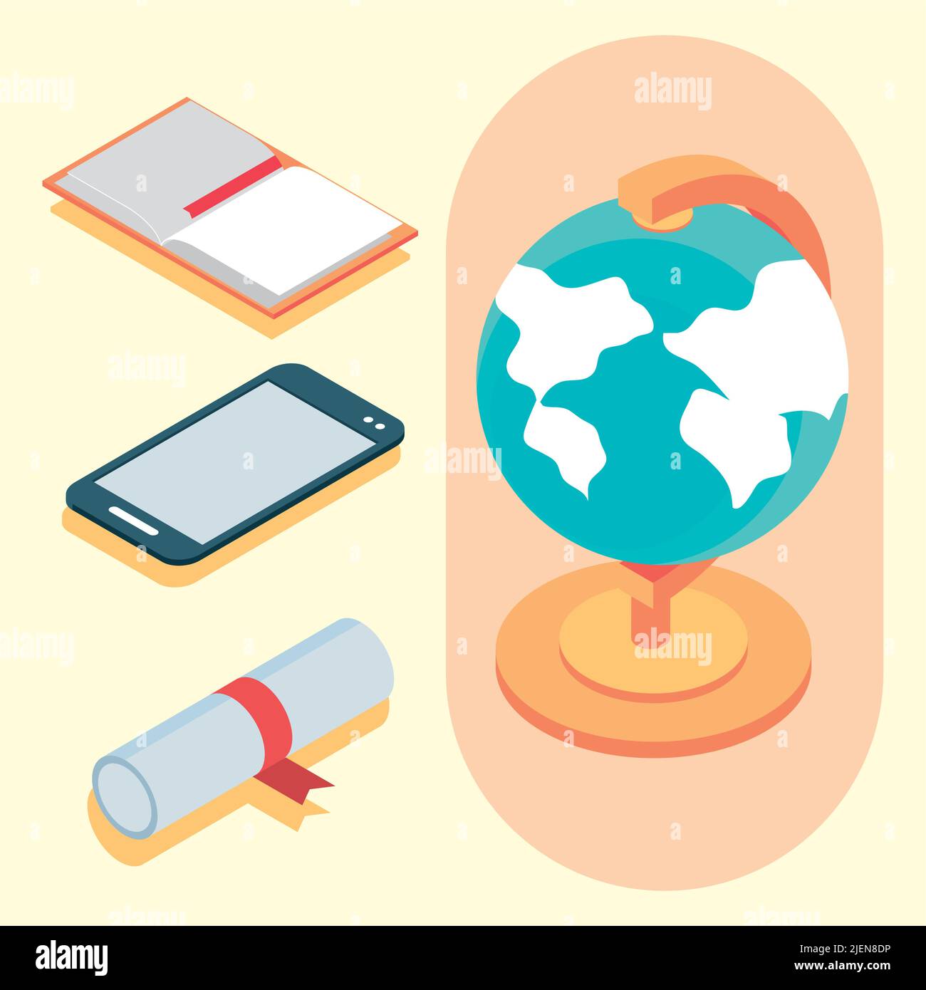 isometric education vector Stock Vector Image & Art - Alamy