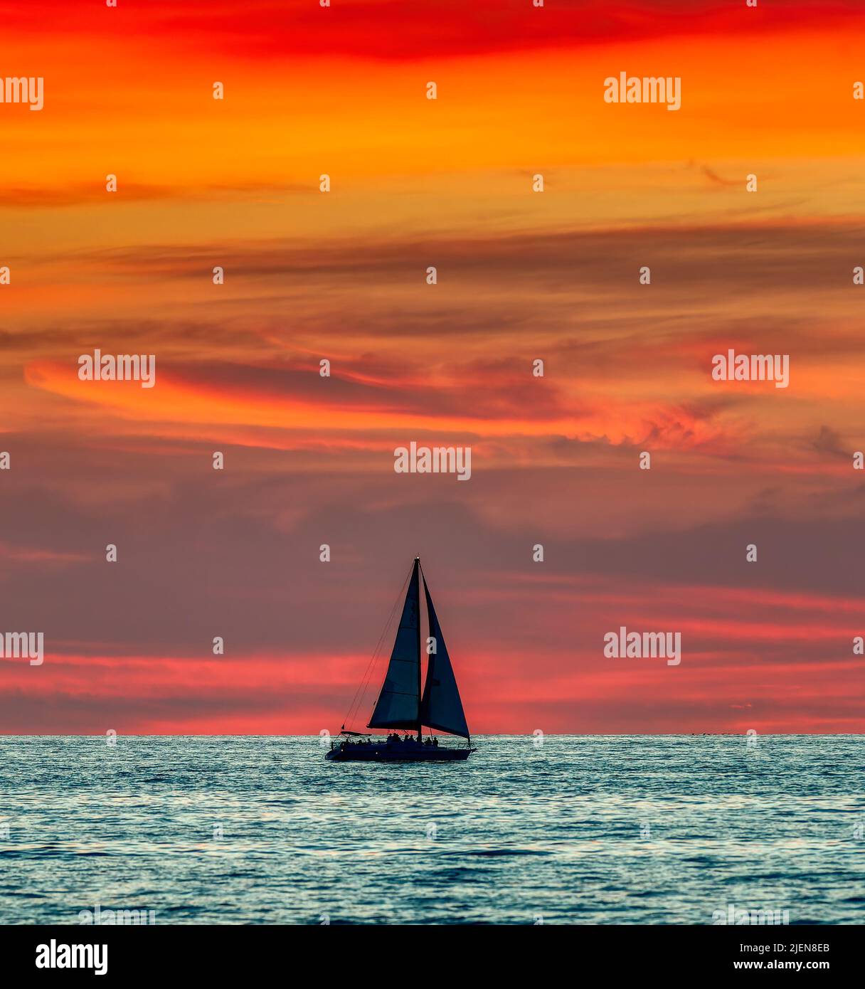 sailboat at night