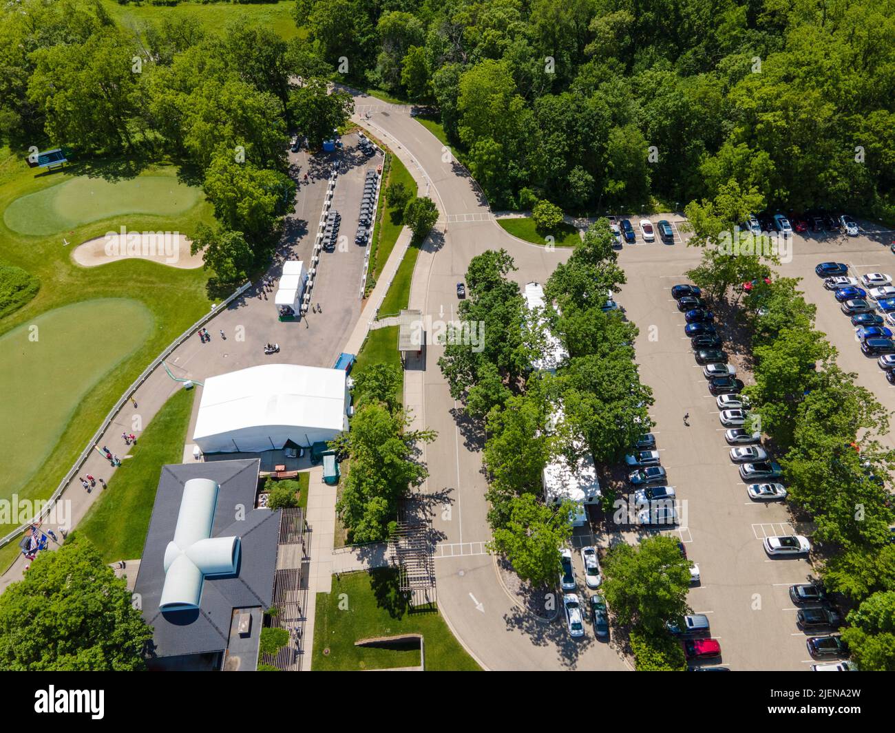 Aerial photograph of the American Family Golf Tournament, University ...