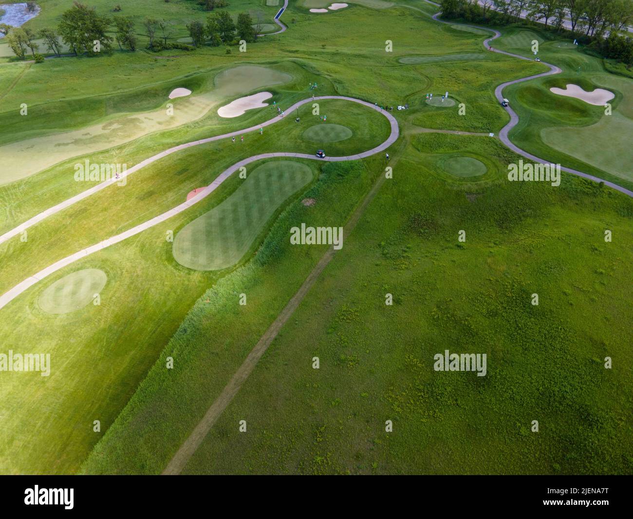 Aerial photograph of the American Family Golf Tournament, University
