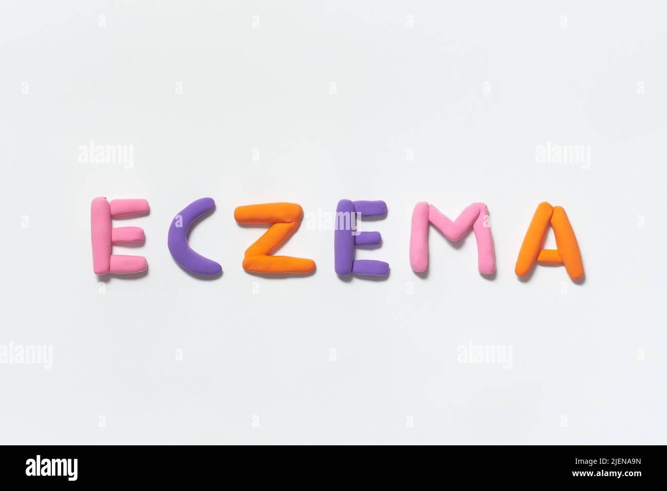 Eczema formed of brightcolored plasticine Stock Photo Alamy