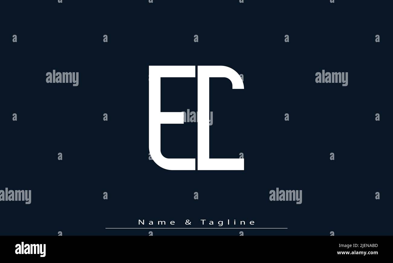 Alphabet letters Initials Monogram logo EC , CE Stock Vector