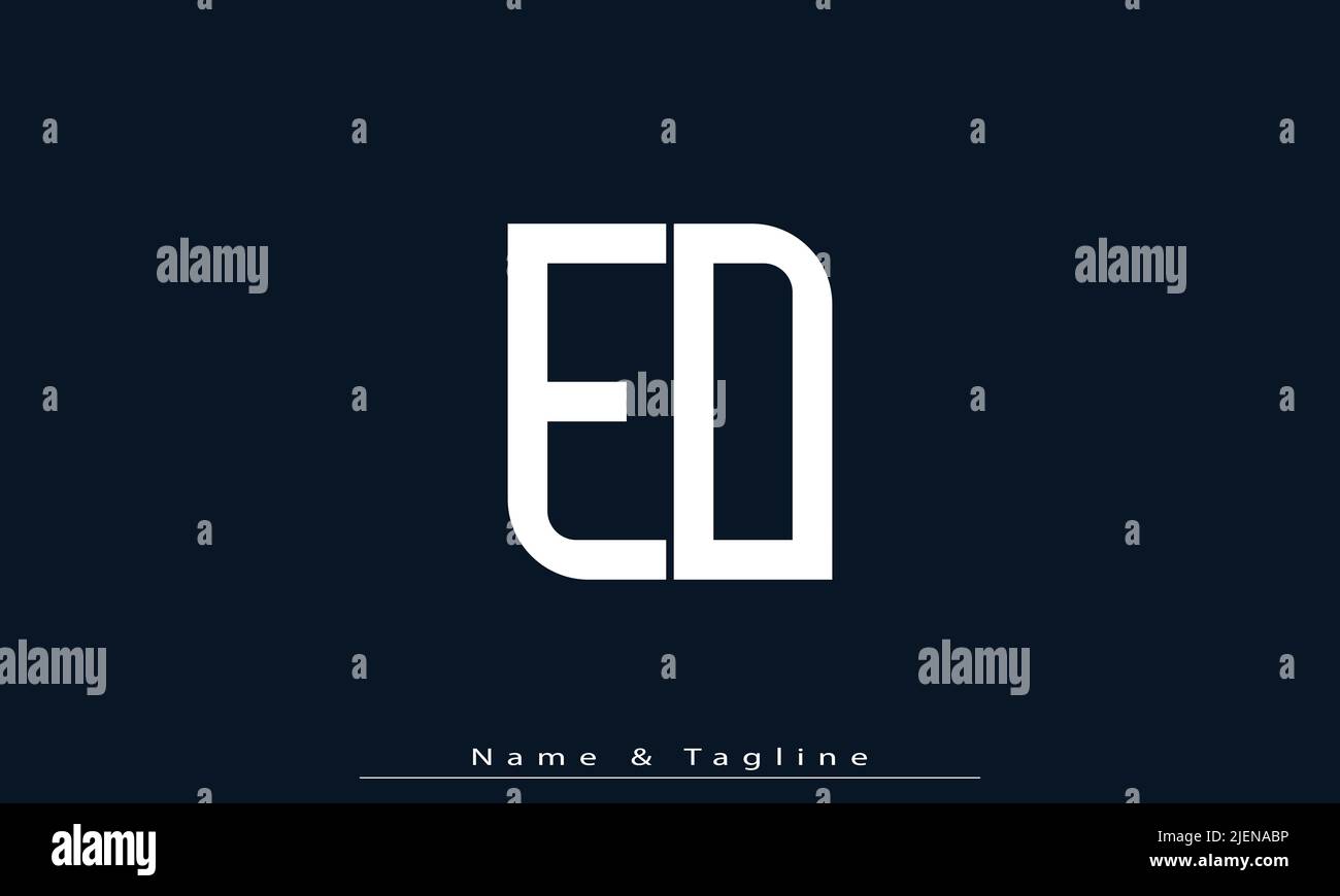 Alphabet letters Initials Monogram logo ED , DE Stock Vector Image ...