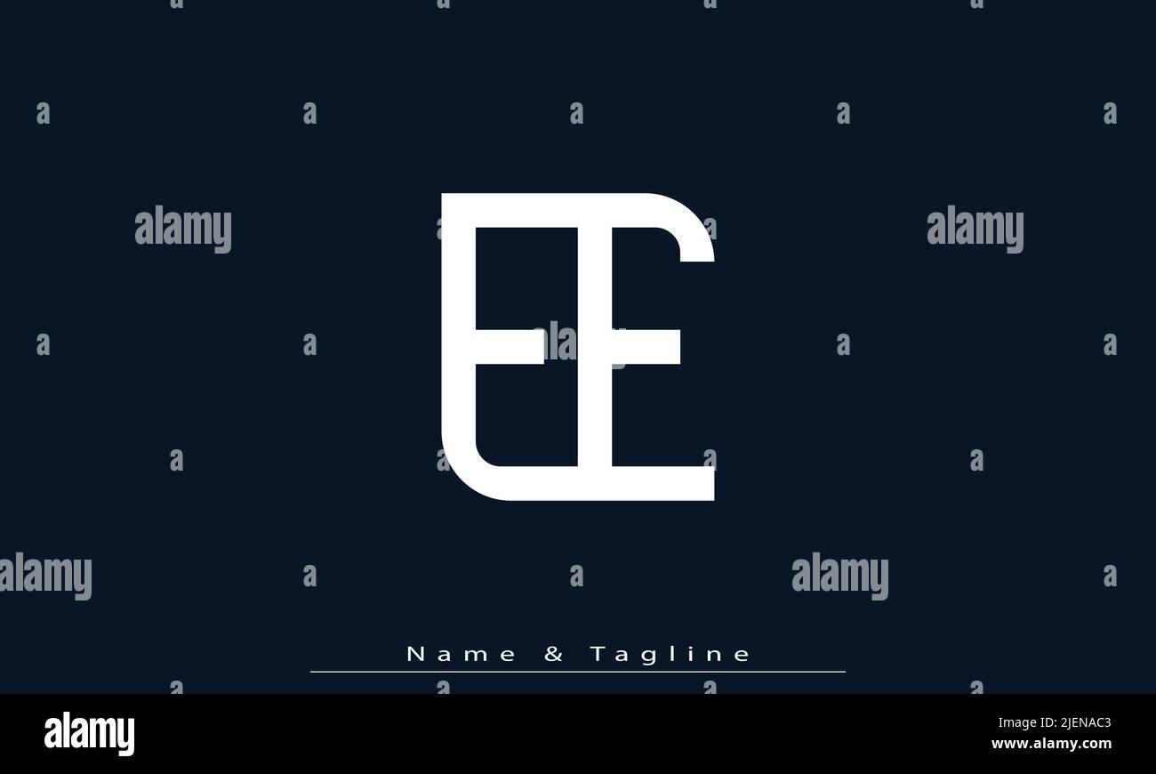 Alphabet letters Initials Monogram logo EE Stock Vector