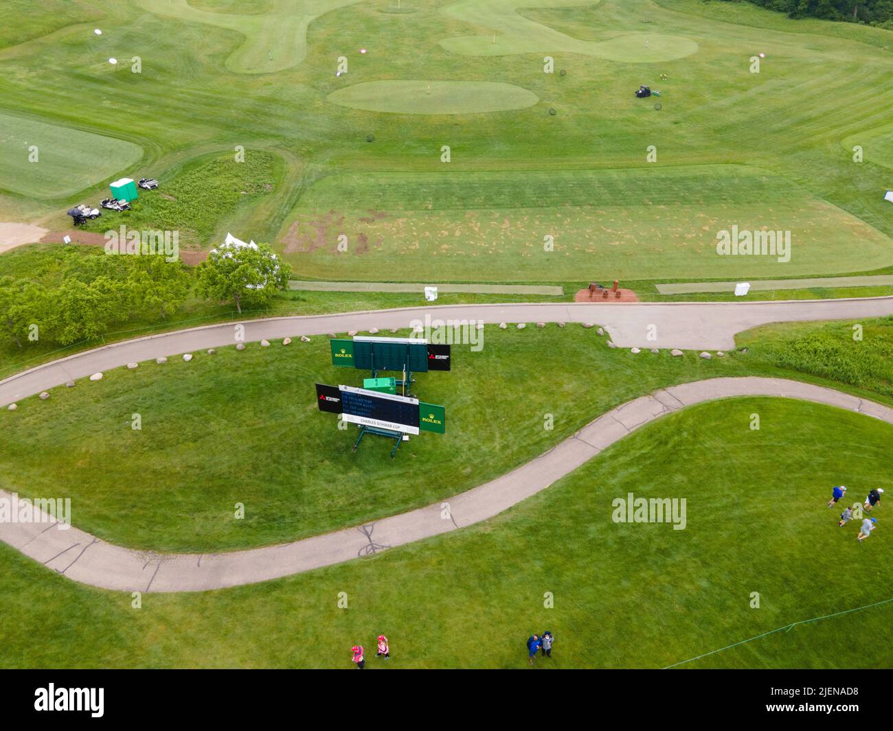 Aerial photograph of the American Family Golf Tournament, University