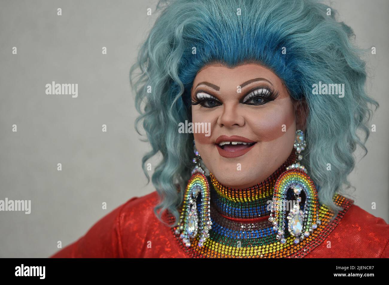 Scranton, United States. 25th June, 2022. Drag artist Eileen O'Brennan