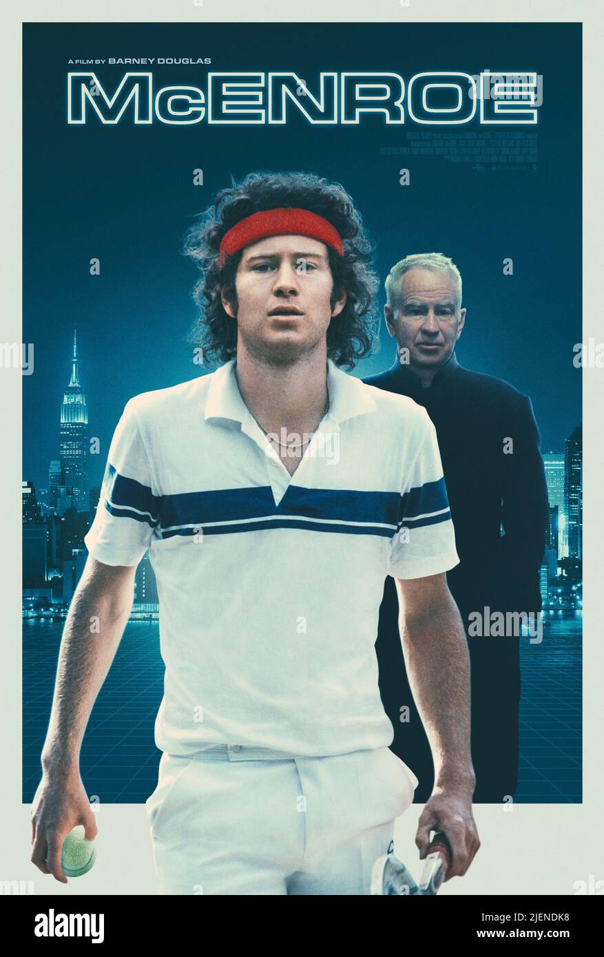 MCENROE, poster, John McEnroe (front and back), 2022. © Showtime