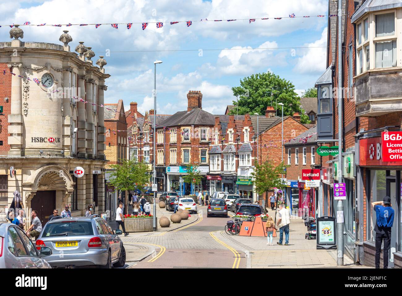 High Street, Rushden, Northamptonshire, England, United Kingdom Stock Photo