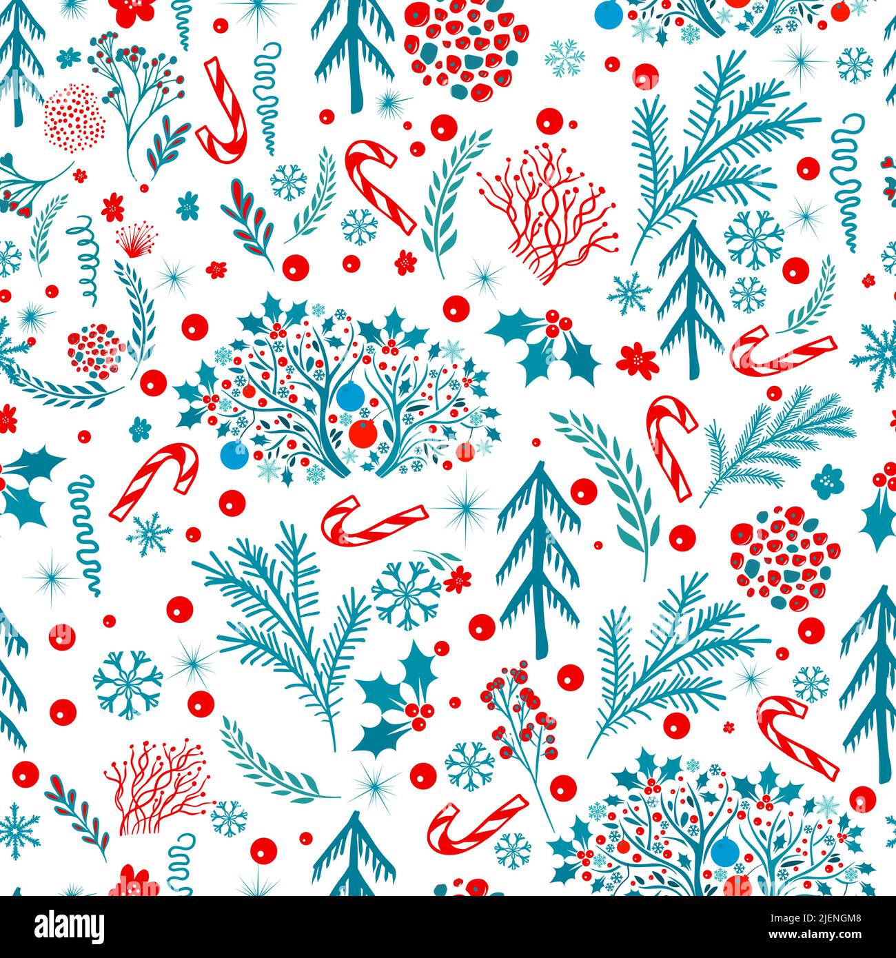 Seamless Christmas background. Vector illustration Stock Vector Image ...