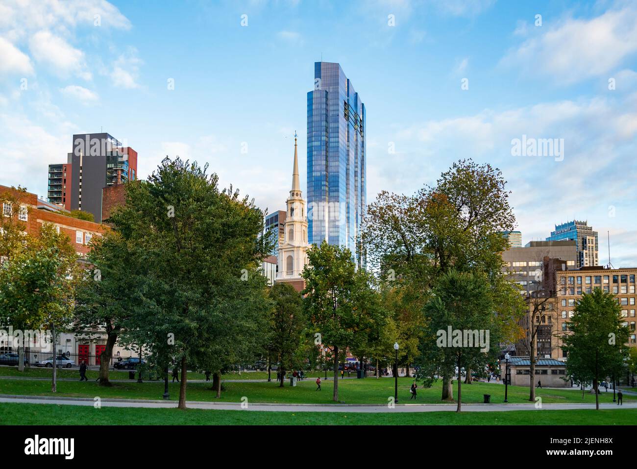 Modern buildings in the city of Boston, Massachusetts USA Stock Photo