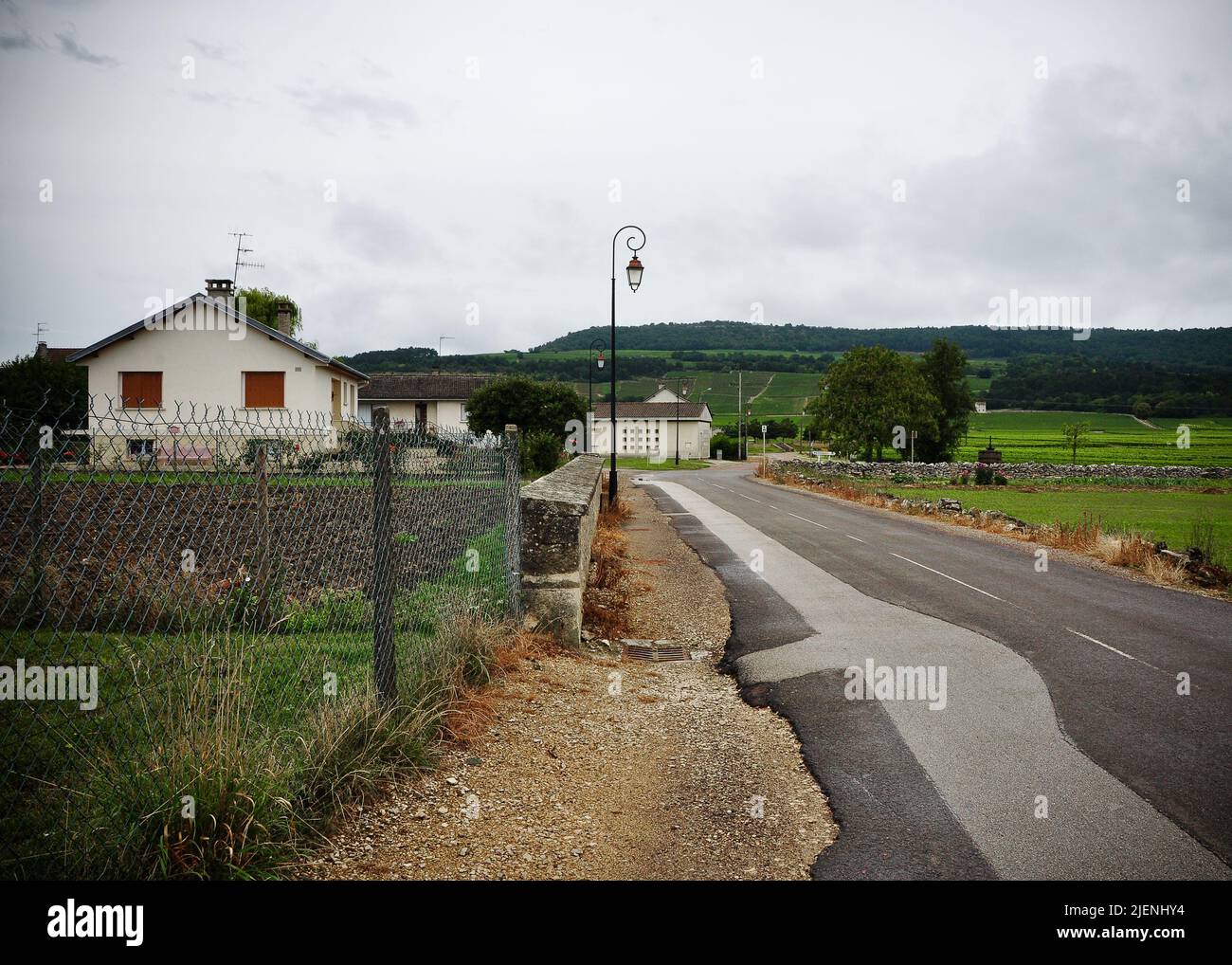 Along the Voie des Vignes in Beaune, France Stock Photo