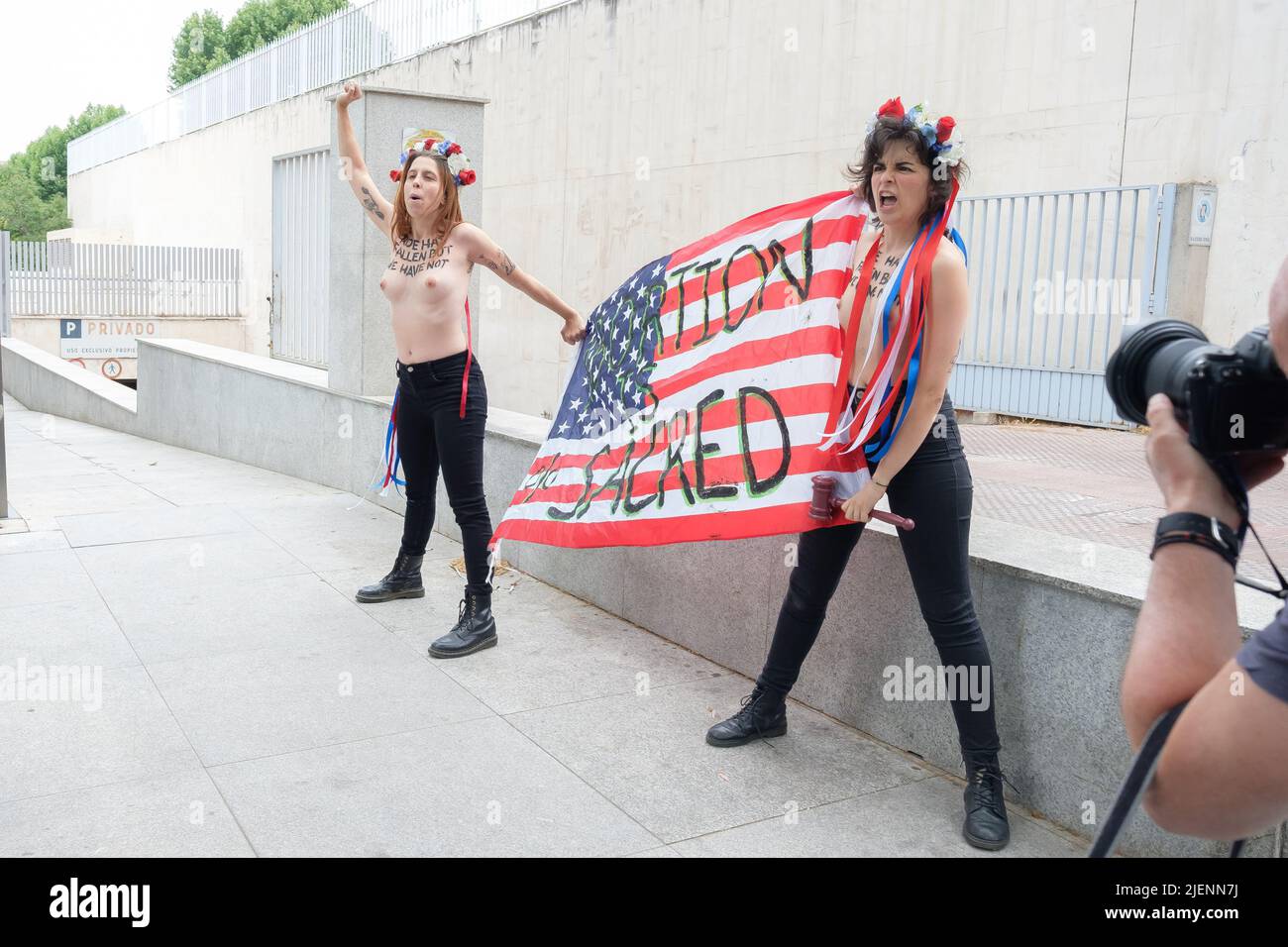 Madrid, Spain. 27th June, 2022. (EDITORS NOTE Image contains nudity