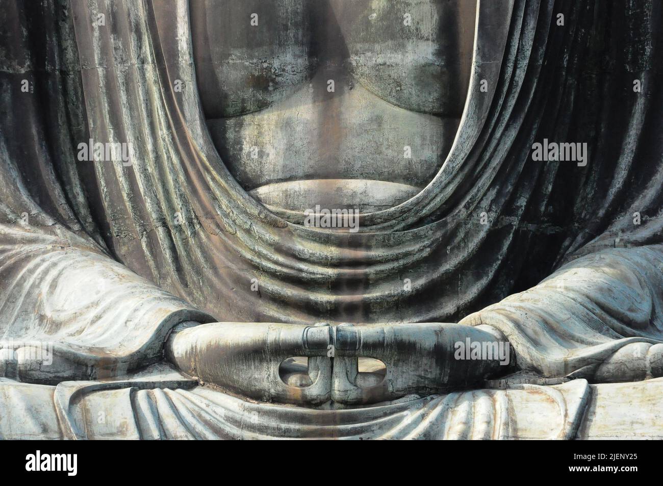 Tremendous statue of the Great Buddha in Kamakura, Kanagawa Prefecture, Japan. Stock Photo