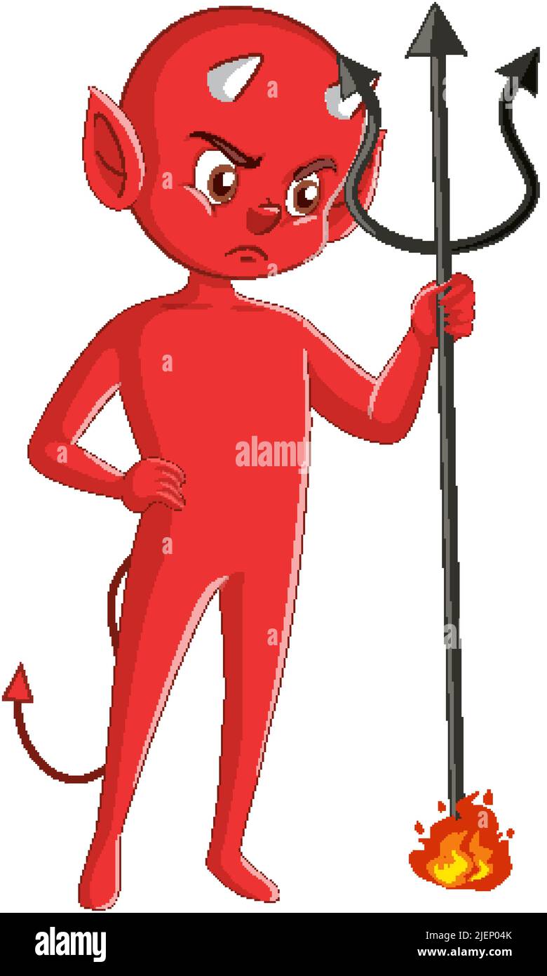 Wicked devil cartoon character on white background illustration Stock  Vector Image & Art - Alamy