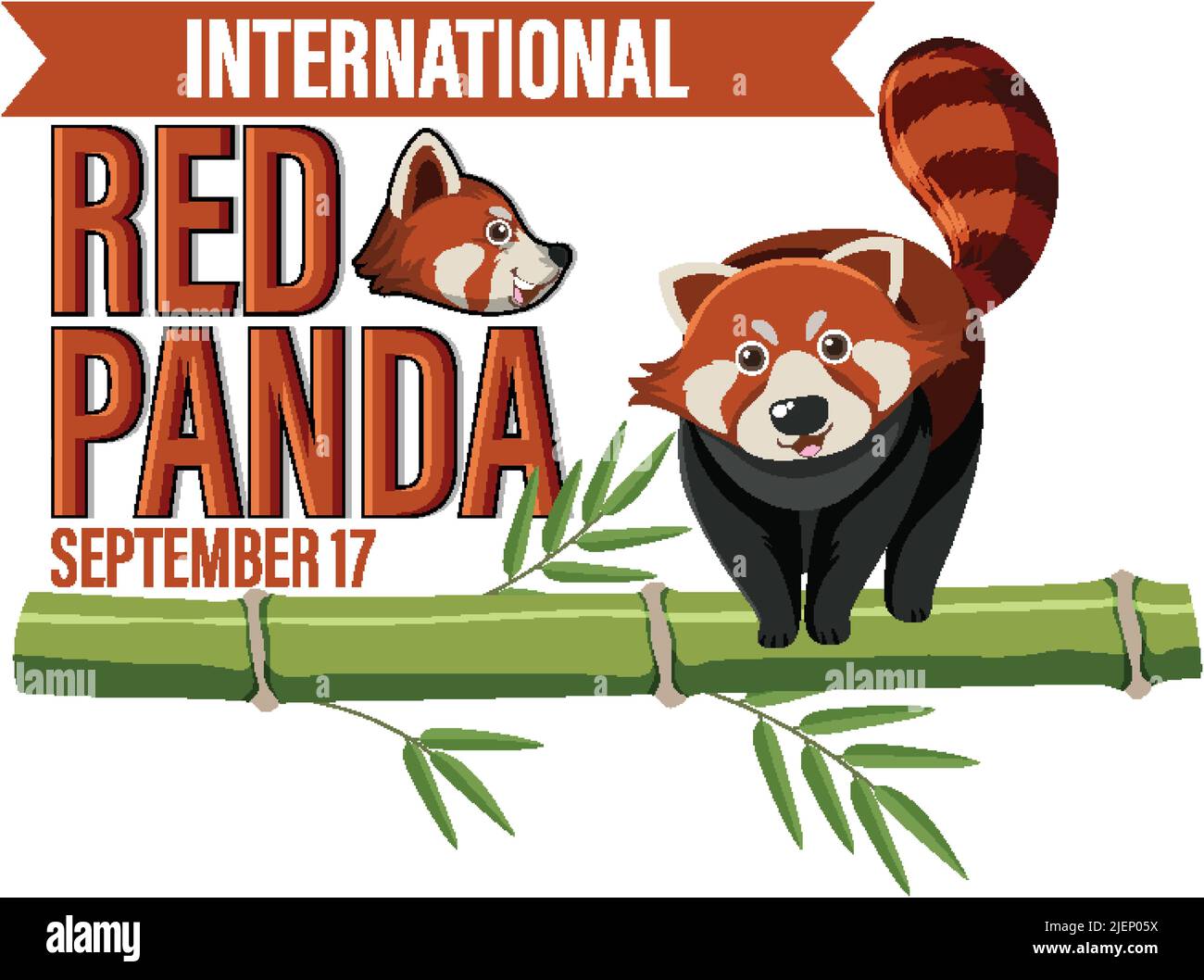 International Red Panda Day illustration Stock Vector Image & Art Alamy