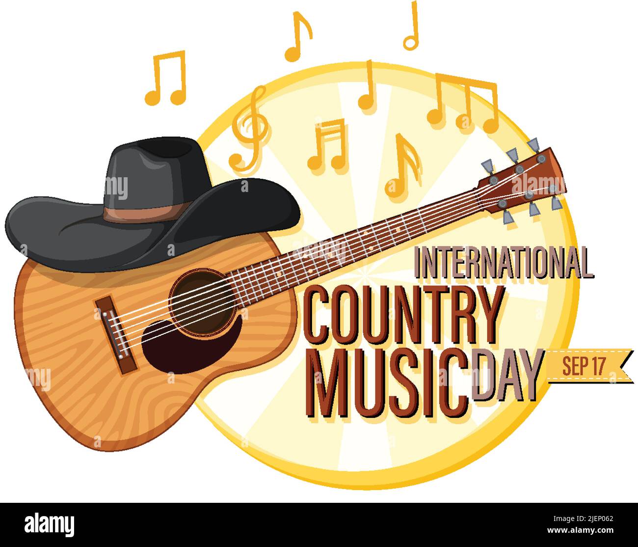 International Country Music Day Banner illustration Stock Vector Image ...