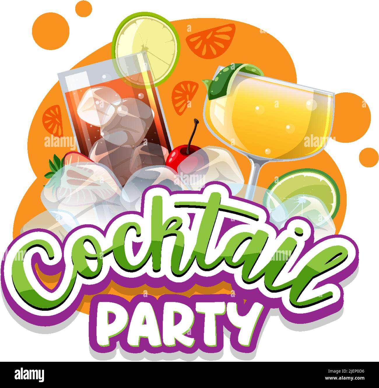 A cocktail party banner text illustration Stock Vector Image & Art Alamy