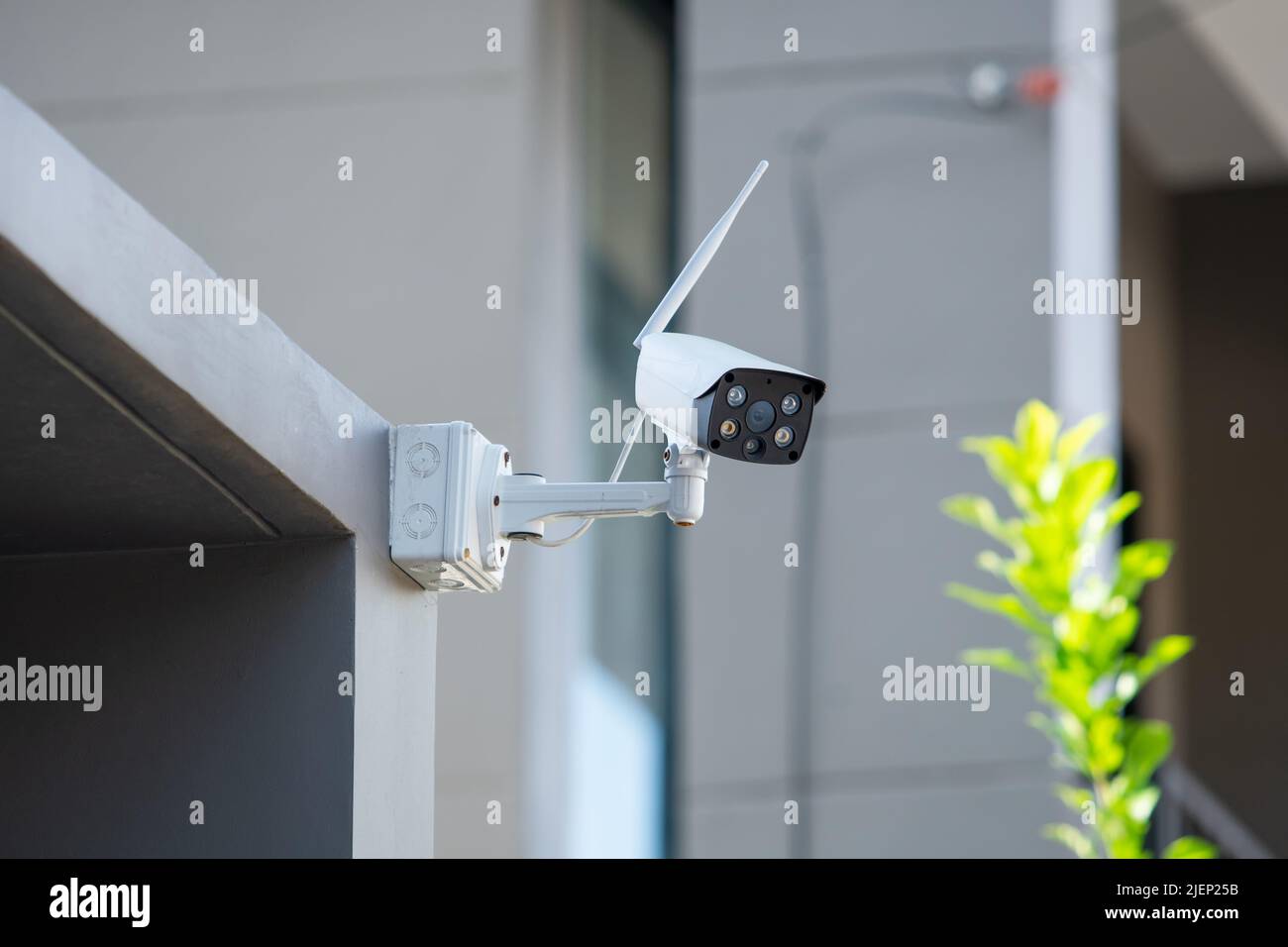 CCTV for security indoors and outdoors Stock Photo