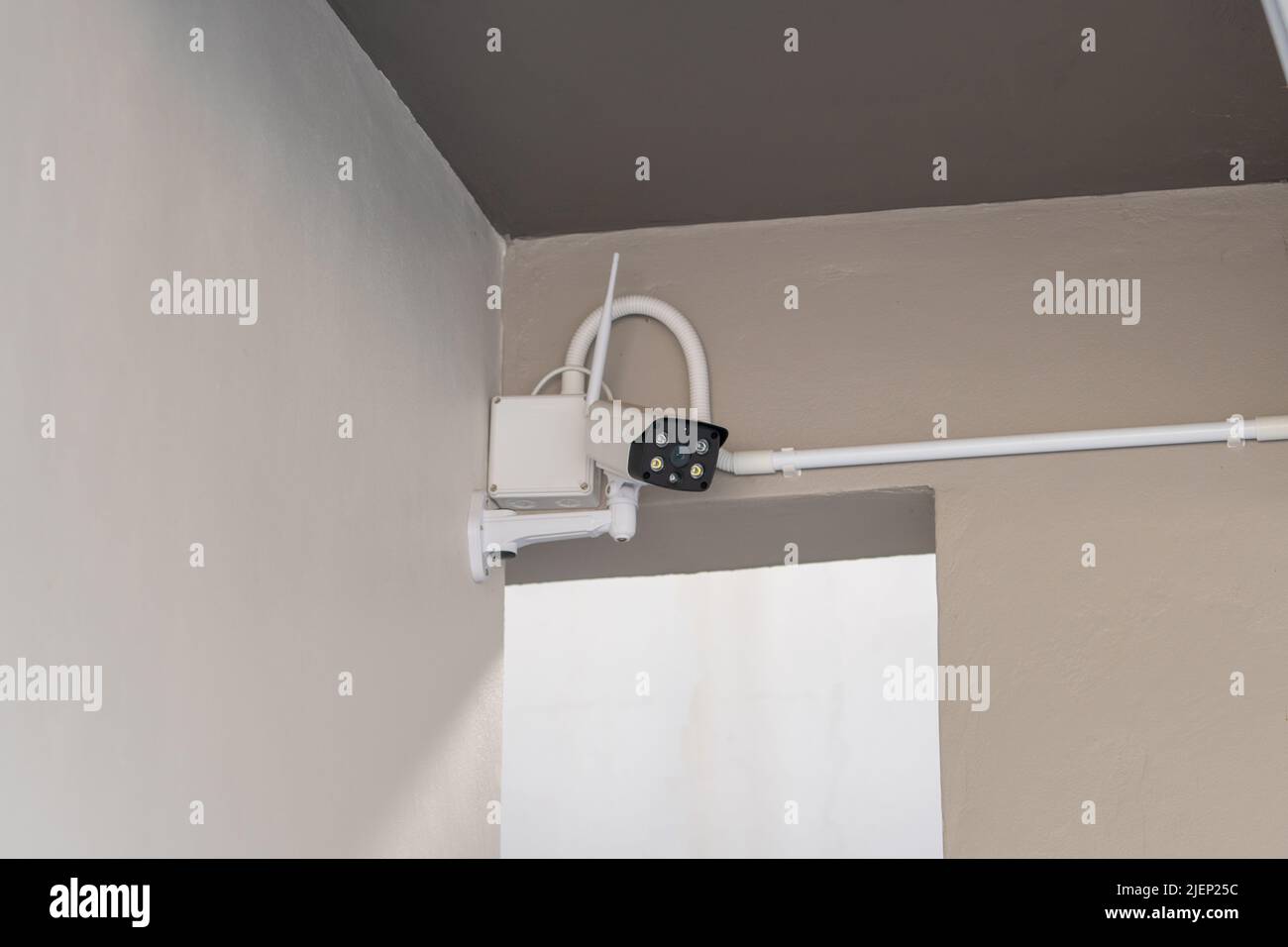 CCTV to secure building assets Stock Photo