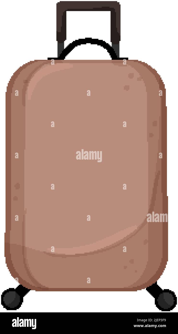 vacation luggage bag cartoon vector illustration Stock Vector Image