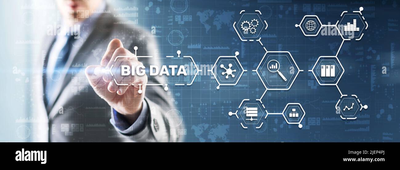 Big data and business intelligence analytics concept. Stock Photo