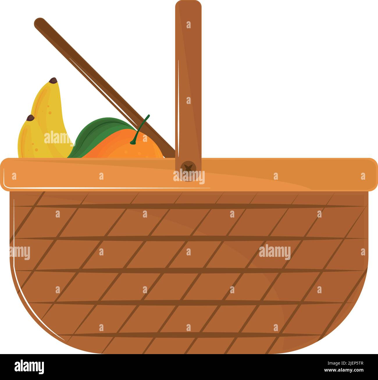 picnic basket and fruits Stock Vector Image & Art - Alamy