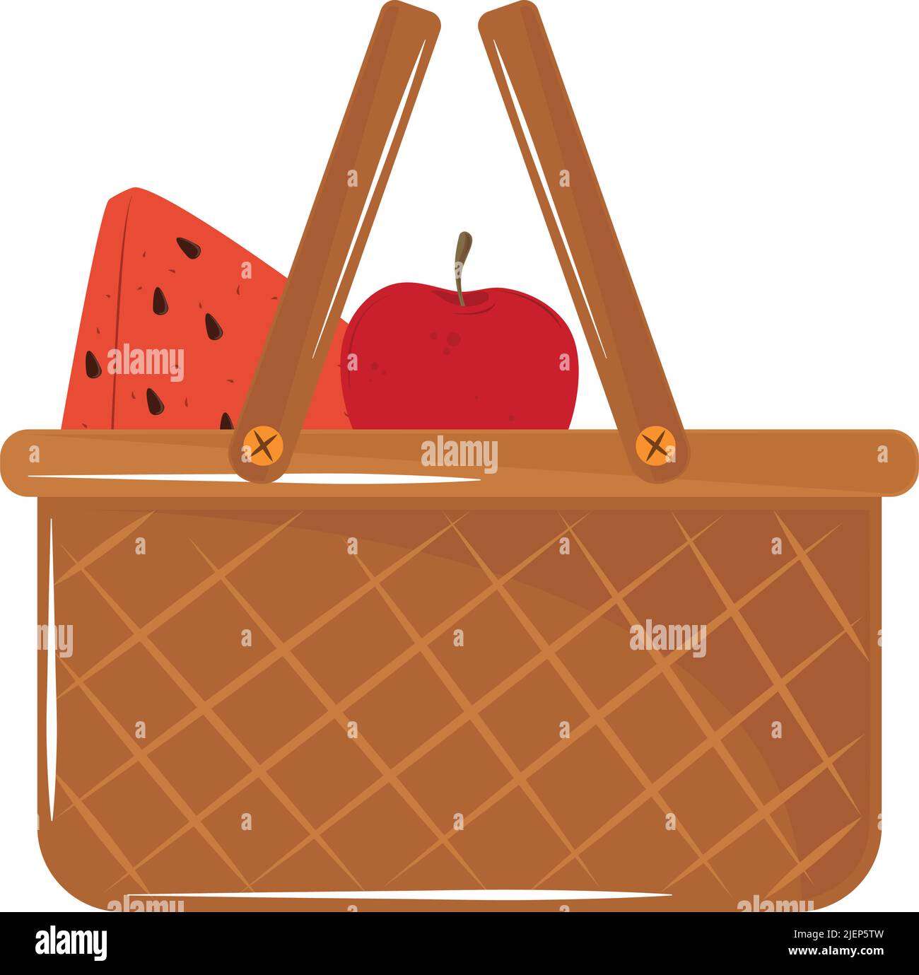 fruits and picnic basket Stock Vector Image & Art Alamy