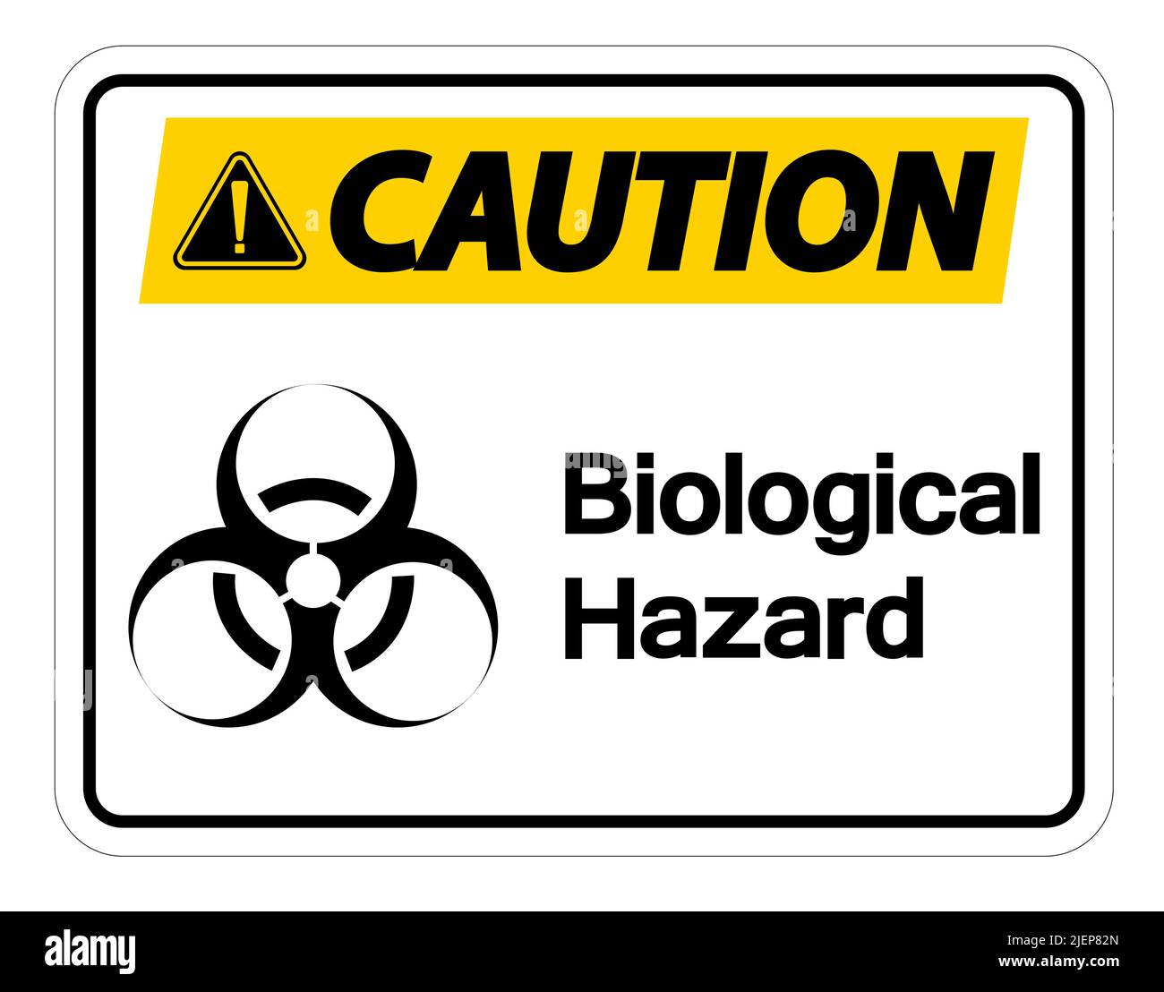 Caution Biological Hazard Symbol Sign Isolate On White Background,Vector Illustration Stock Vector
