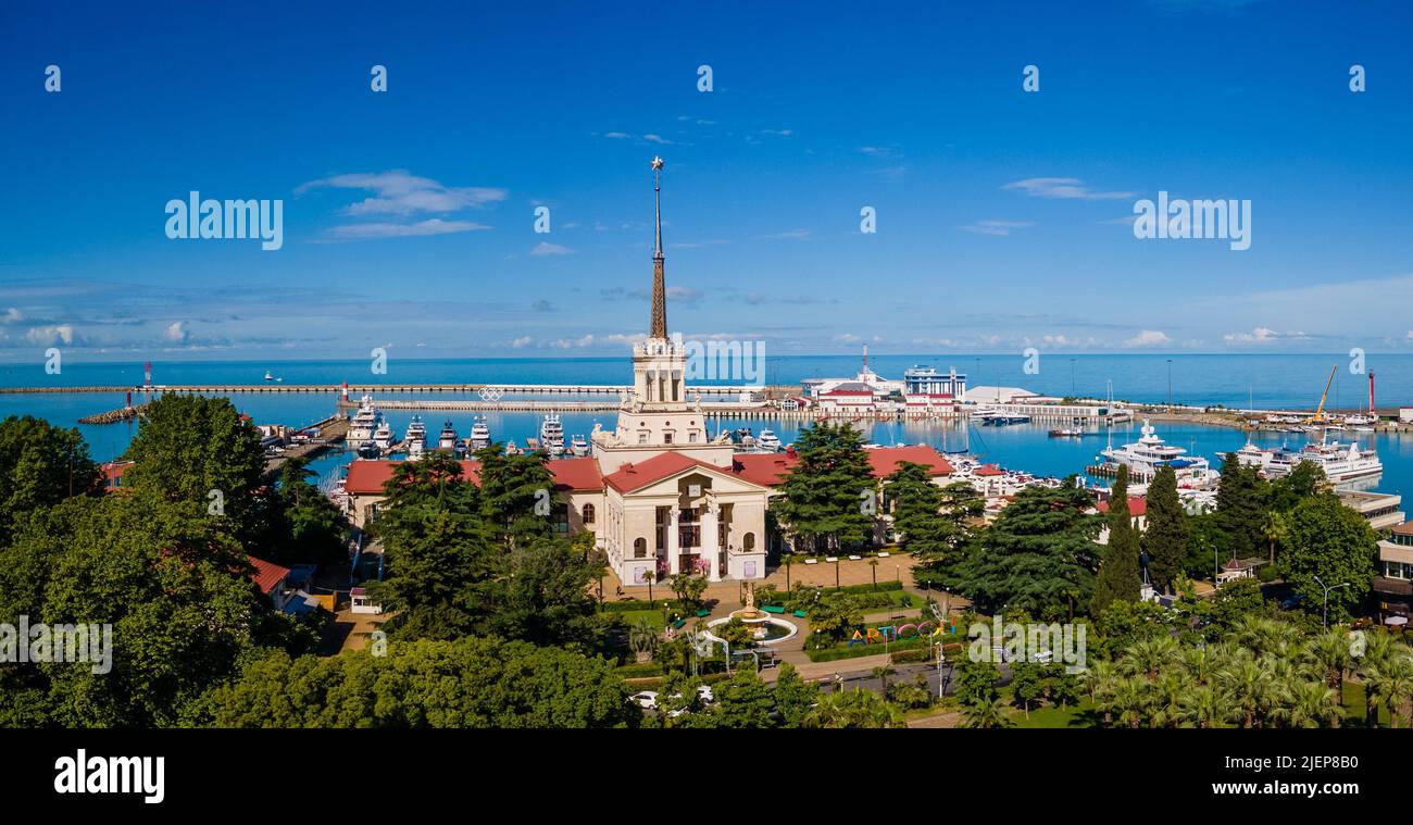 Sochi Marine Passenger Port In Sochi City Stock Photo