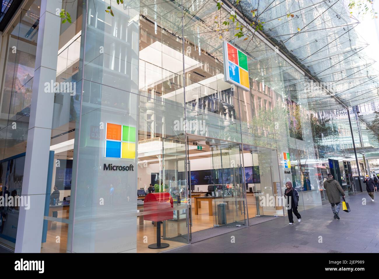 Microsoft technology flagship store in Pitt street,Sydney city centre